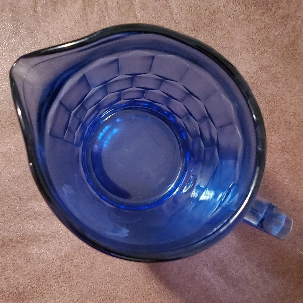 Antique 1930's Shirley Temple Hazel Atlas Cobalt Blue Depression Glass - Picture 3 of 8